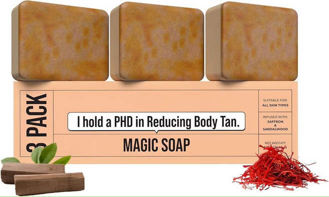 PURE GHAR SOAP GHAR Premium Sandalwood & Saffron Bath Soap 100 gm (Pack of 3)