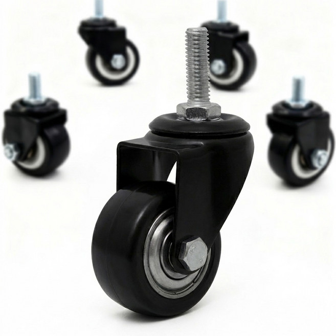 웨이븐 소형 캐스터 우레탄 바퀴 1.5인치 8mm M8, 4개