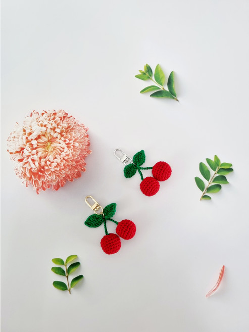 SooSooM 자체제작 핸드메이드키링 BEST 원조 뜨개 체리키링