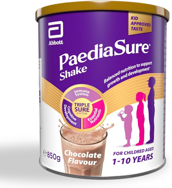 PediaSure 페디아슈어 단백질 쉐이크 초코맛 850g 대용량 어린이 아동 영양보충 분말 파우더 영국직배송