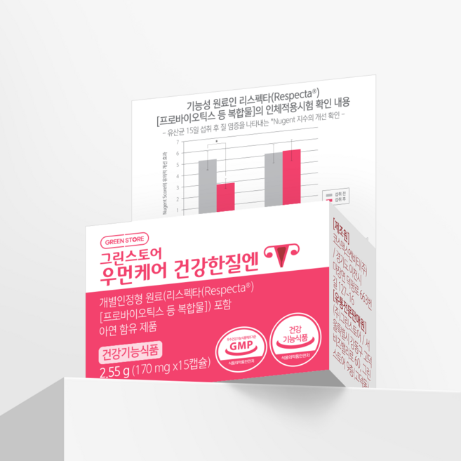 [정품] 그린스토어 우먼케어 건강한질엔 질 건강 유산균 (15일분), 1개