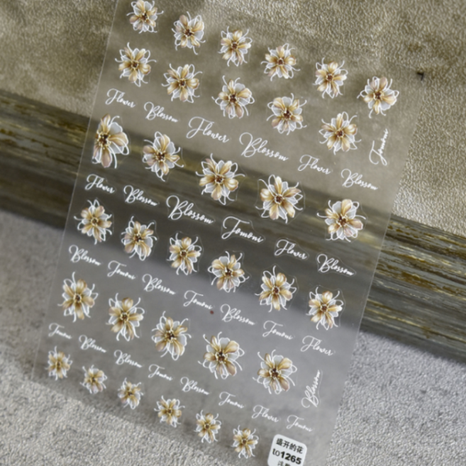 [고네일] 생화 네일스티커 1265 압화 드라이플라워, 1개