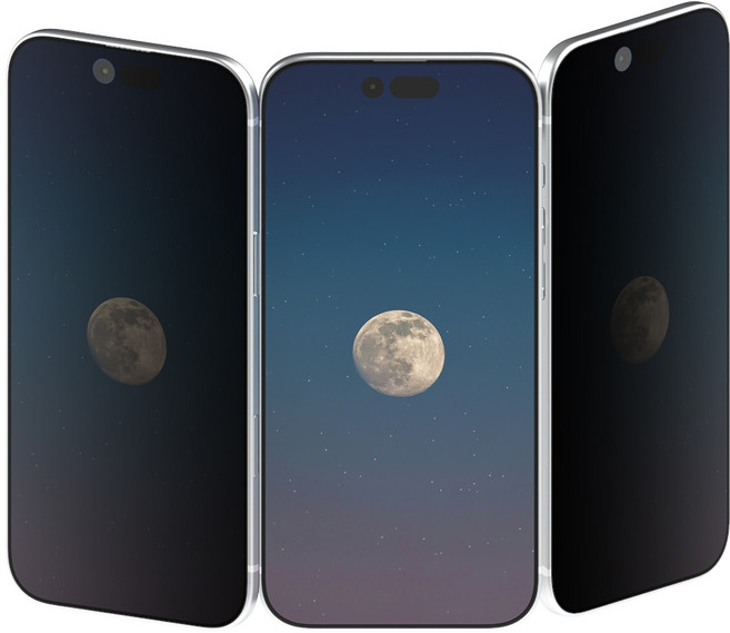 로랜텍 부착가이드 강화유리 사생활 프라이버시 액정보호필름 2p, 1세트