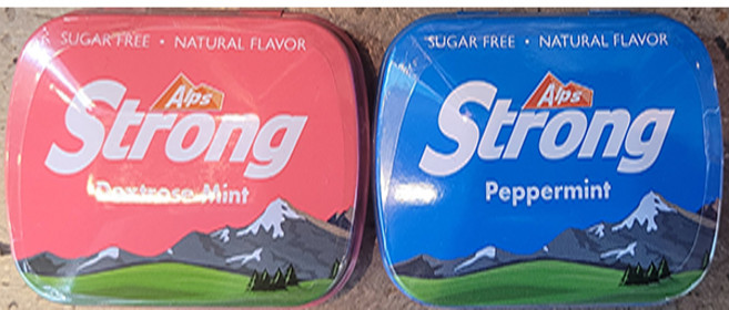 ALPS 알프스 스트롱 캔디 14g (1.덱스트로스 민트 2.페퍼민트 / 2종 택1) / 네덜란드, 덱스트로스 민트, 1개