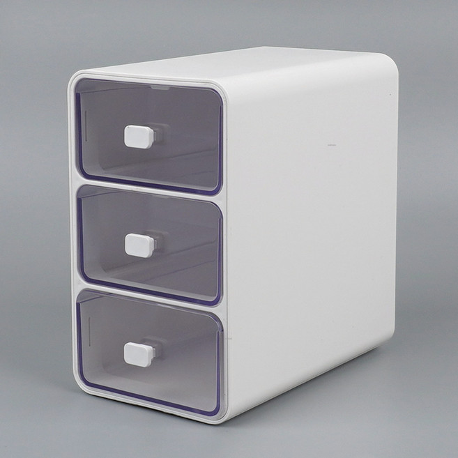 아랫채상점 3단 미니 서랍장 화장대소품정리, 사각 손잡이