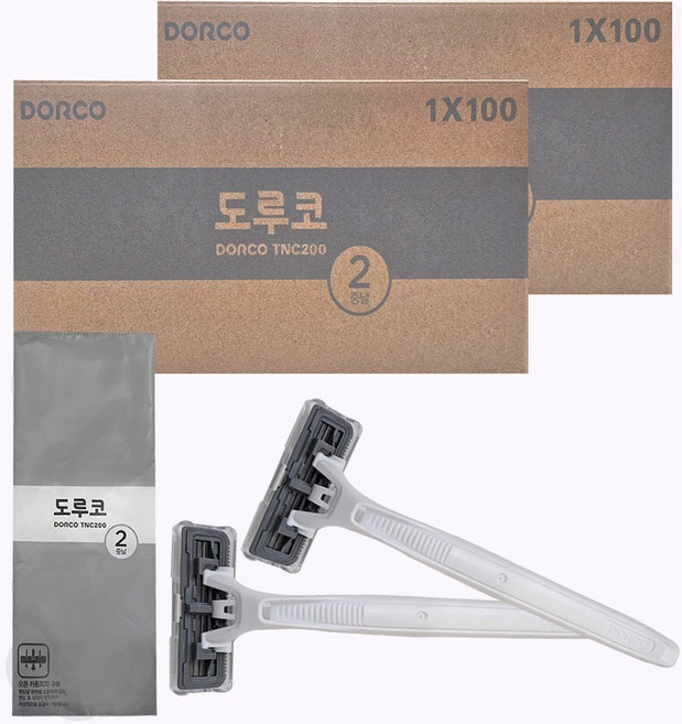 도루코 일회용 포장 면도기 TD-706, 1개입, 200개