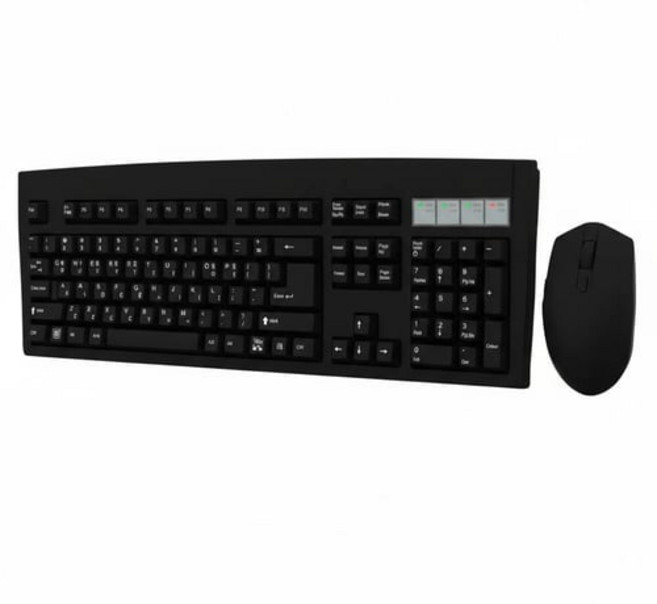 큐센 무선 키보드 마우스 세트, 일반형, Keyboard/MK350, 블랙