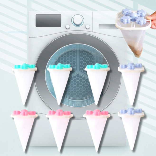 오너백 깨끗한 세척 먼지제거 세탁볼, 9개, 분홍+파랑+초록