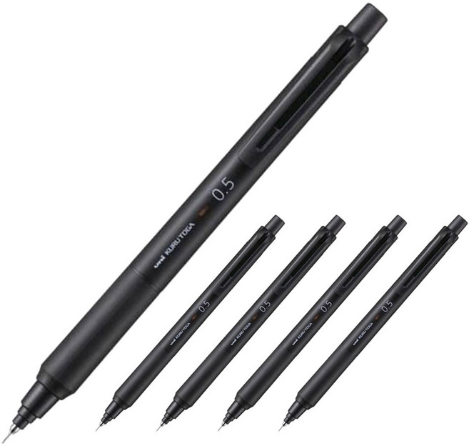 Uni 三菱鉛筆 KURU TOGA 自動鉛筆 M5-KS 黑色 24, 5個, 0.5mm