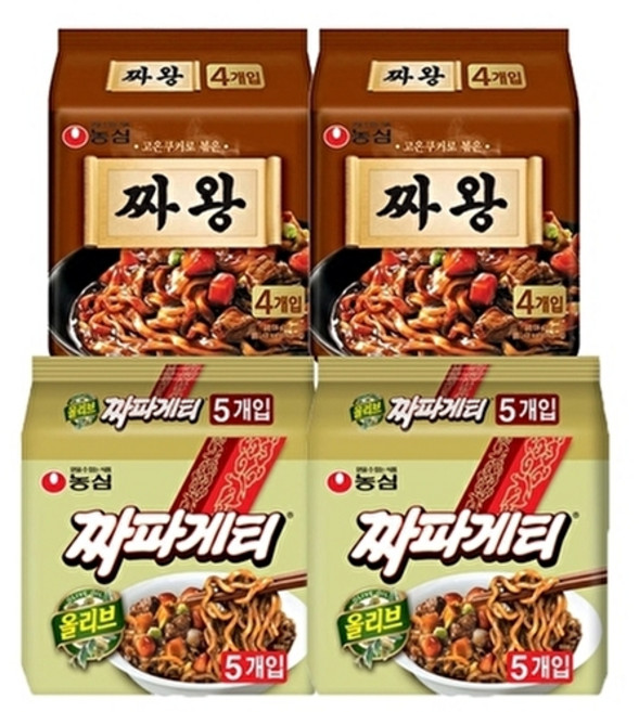농심() 농심 짜파게티 10개 + 짜왕 8개, 18개