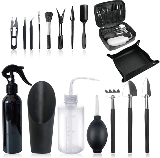 다육이 소형식물 화분 분갈이 미니도구 15종 세트 분재, 1개