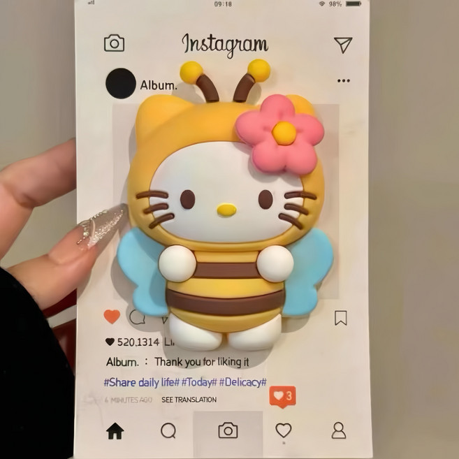 에코핏 휴대폰 맥세이프 호환 마그네틱 꿀벌키티, 1개