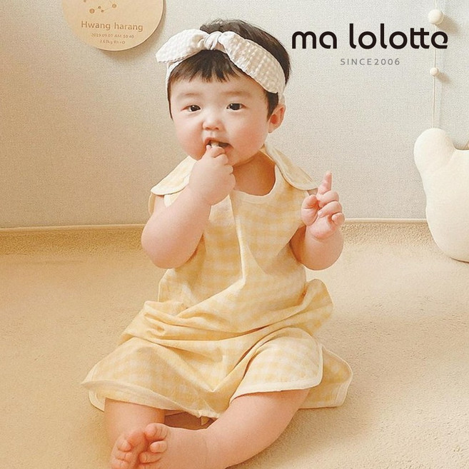 마롤로뜨 아기 수면조끼 아기 여름 실내복 아기 잠옷 유아 신생아