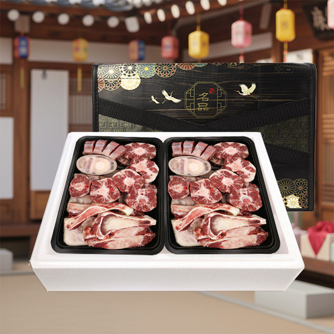 소꼬리 수술 회복식 한우 반골 꼬리곰탕용 보양식 선물세트 2kg, 1