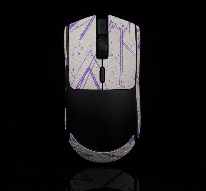 TBTL 레이저 바이퍼 V3 하이퍼스피드 마우스 그립 테이프 모음, 화이트퍼플