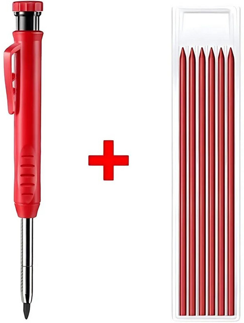 단단한 목수 펜슬 알루미늄 막대 내장 샤프너 마킹 도구 깊은 구멍 기계식 2.8mm, 18 3 Style, 1개