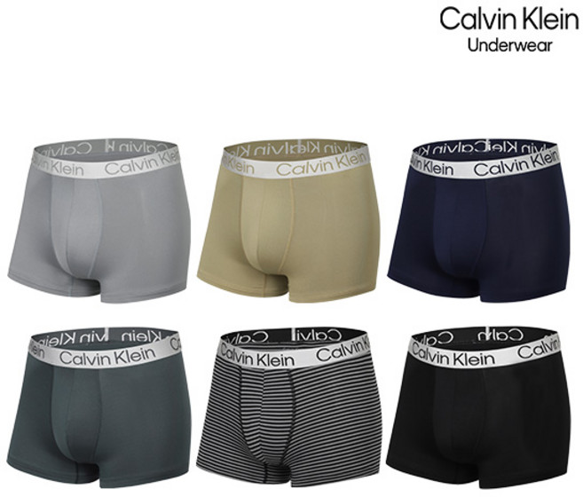 [캘빈클라인] 언더웨어 남성 크로마틱 메탈릭 로고 밴드 드로즈 6종세트