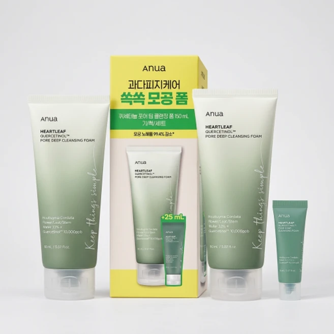아누아 어성초 피지쏙 모공 폼 150ml 기획_어성초 클렌징폼 150ml+25ml 기획, 1개, 175ml - 쿠팡