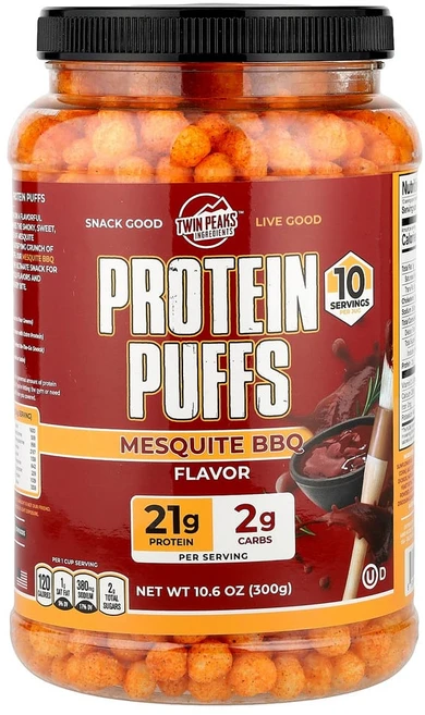 Twin Peaks 프로틴 퍼프 메스키트 바비큐 300g (10.6oz), 1개 - 쿠팡