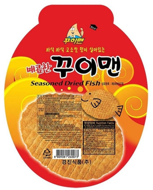 매콤한 꾸이맨 어포스낵 30G, 1개