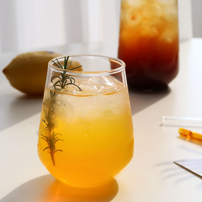 벨에뜨 카페 언더락 내열유리컵, 1개, 투명