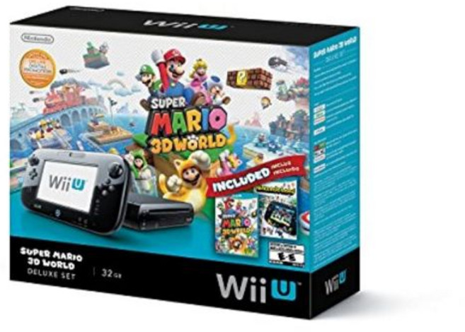 닌텐도 Wii U 디럭스 세트 슈퍼 마리오 3D 월드와 닌텐도 랜드 번들 - 블랙 32GB 갱신, 닌텐도 Wii U 디럭스 세트 슈퍼 마리오 3D 월드