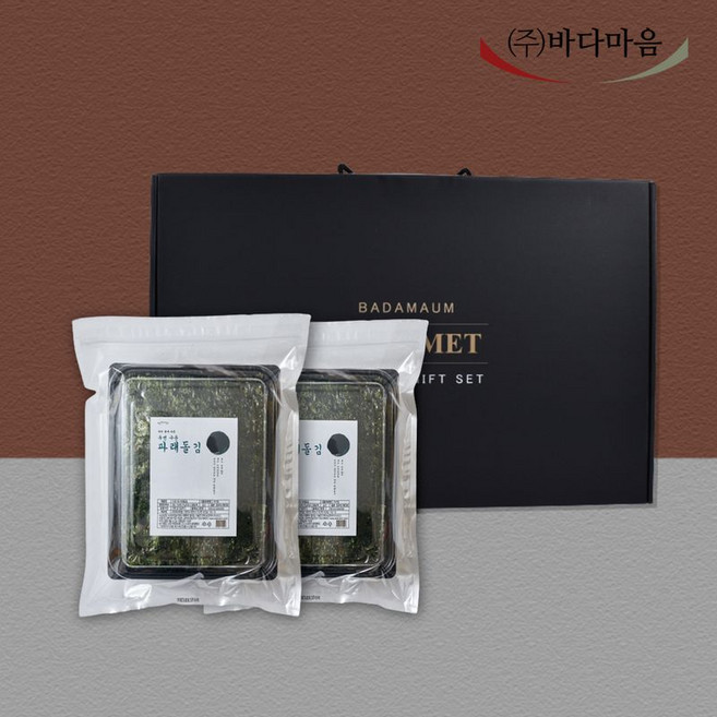 바다마음 먹기좋게 자른 두번구운 즉석 파래돌김 선물세트, 1개, 70g