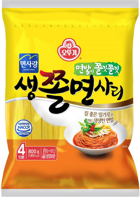 오뚜기 생쫄면4인, 800g, 1개