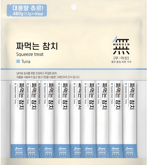 무마진 고양이 짜먹는 간식, 참치, 480g, 1개
