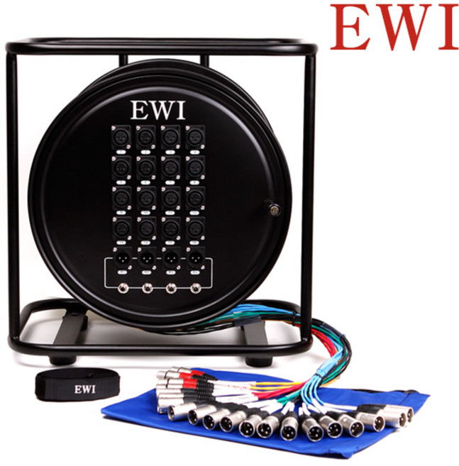EWI SPPX-16-4 16채널 4리턴 릴 스네이크 멀티케이블 멀티박스 XLR 30M, 바퀴 장착
