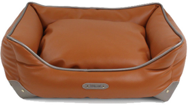 벨라 프리미어 레더베드 브라운 M 커버분리 애견방석, 단품, 1개