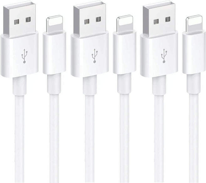 [2025 MFI] iPhone 1M for iPhone 14131211XSXR876s6iPad MiniAir 신판 충전 케이블 순정 3개