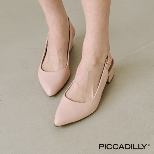 [피카딜리] [PICCADILLY] 739021-1 슬링백미드힐_로즈2 (4.5cm)