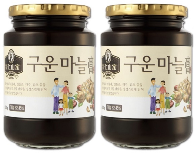 인산가 구운마늘고 600g x 2병 죽염본가 인산죽염 [정품 판매자 사업자번호: 660-58-00496], 2개
