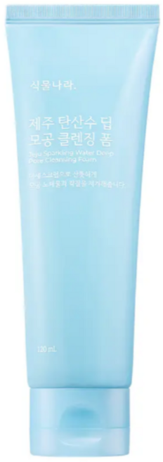 식물나라 제주 탄산수 딥 모공 클렌징 폼, 1개, 120ml