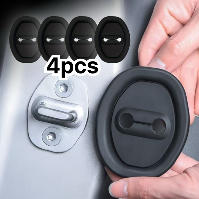 충격흡수 자동차 도어스트라이커 체커 4p 세트, 9.4*7cm 블랙