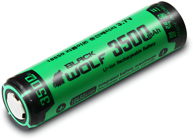 블랙울프 18650 배터리 충전지, 1개입, 1개