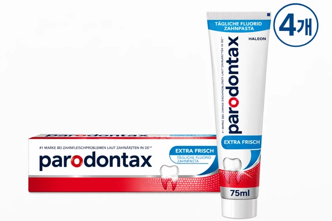 독일 파로돈탁스 Parodontax 엑스트라프레쉬 75ml 4개, 1 - 쿠팡