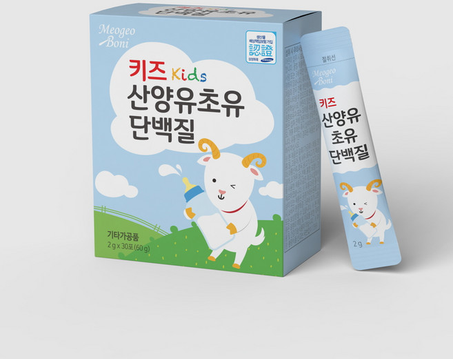 키즈 산양유초유단백질 어린이단백질 유아 청소년, 60g, 1박스