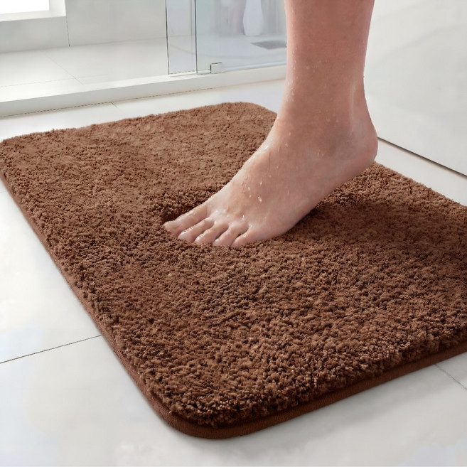 제이에스맘 욕실 화장실 호텔 빨아쓰는 먼지 없는 주방 발매트, 다크브라운