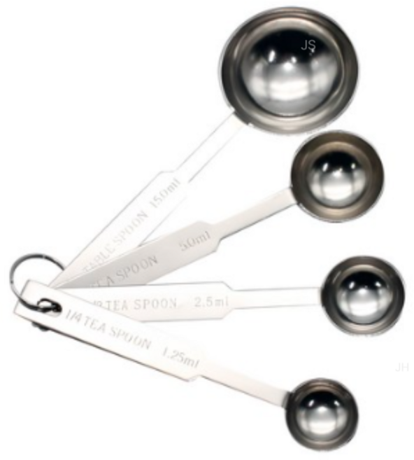 이홈베이킹 스텐 계량 스푼 4종 세트, 200세트