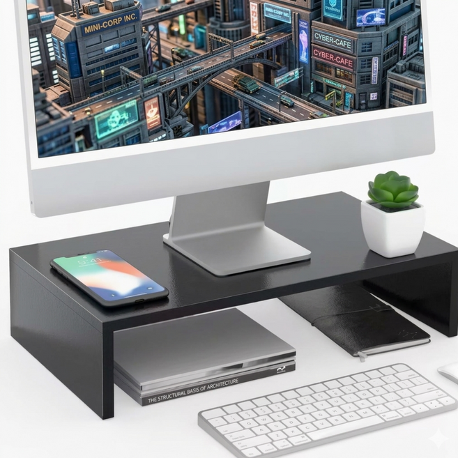 드림초이스 모니터받침대, 블랙