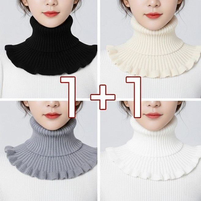 이지앤코 따듯한 목만 있는 페이크 목폴라 넥워머 여성용 2종 세트