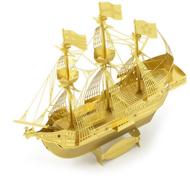 [알꿀밤-메탈퍼즐-교통] 골든하인드호-골드, 1개