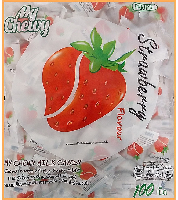 10. 태국 딸기맛 젤리외 15종 하오리위안 마이츄이 밀크츄 태국젤리 밀크캔디 태국옥수수젤리, 3개, 360g