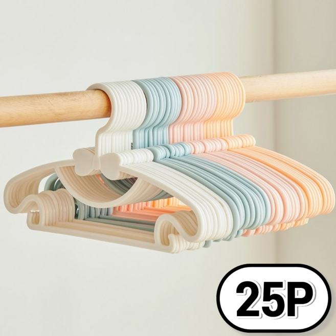 두들리 아기 옷걸이 유아옷걸이 25P 논슬립 아동, 25개, one