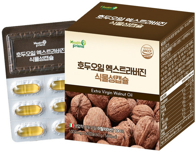 헬스프랜드 호두오일 엑스트라버진, 1개, 60회분