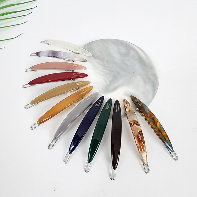 프랑스핀 퓨어 미니 슬림 타원 옆머리 앞머리 6 cm 수동핀 똑핀