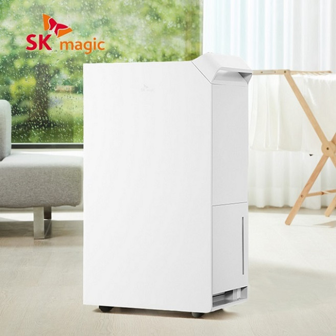 SK매직 화이트제습기 20L 초슬림 저소음 드레스룸 옷장 욕실 원룸 화장실 대용량 DEH-140LI00WH
