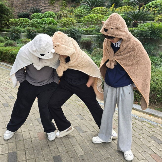 에픽스 망토 후드 입는 담요